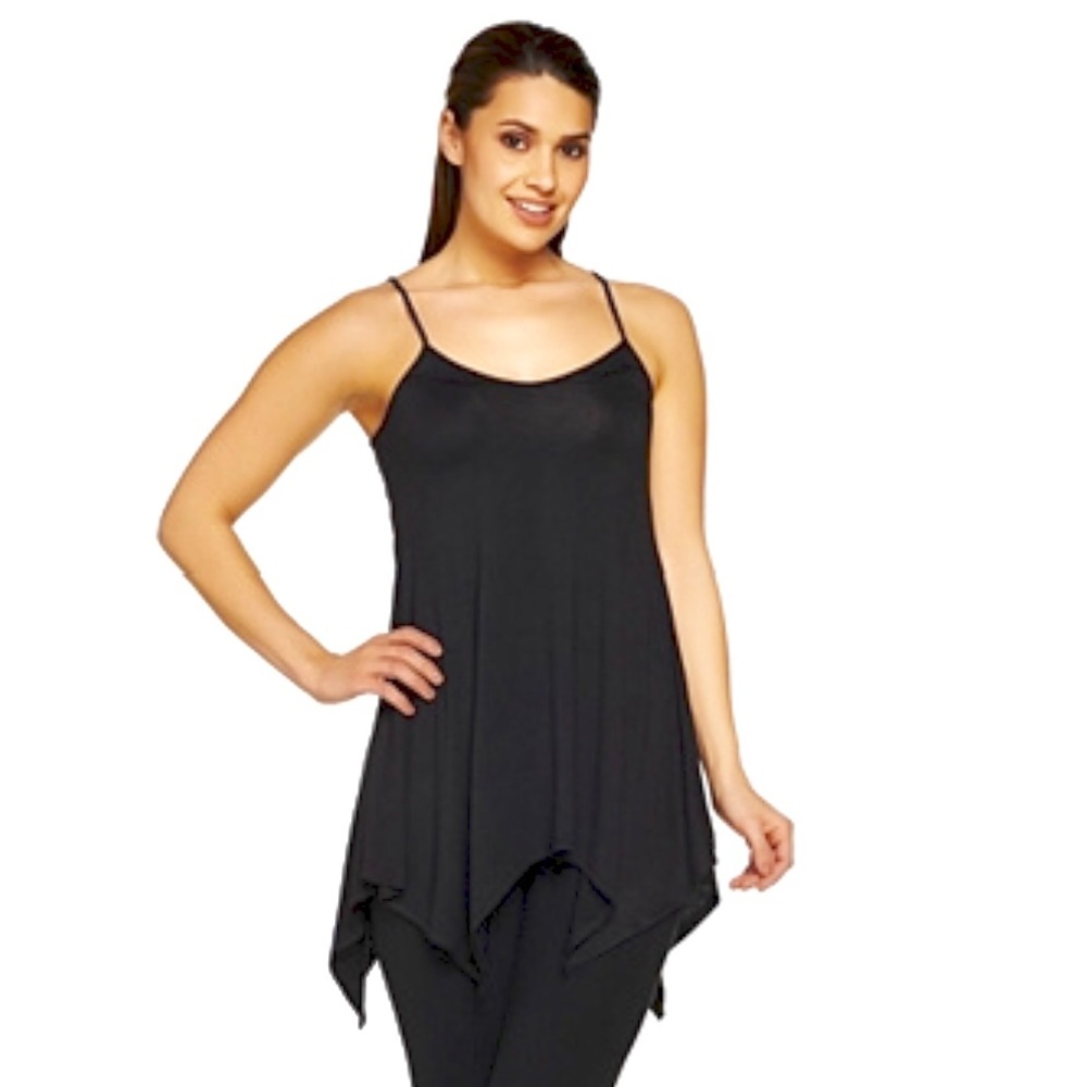 LOGO LAYERS TANK WITH A TRAPEZE HEM